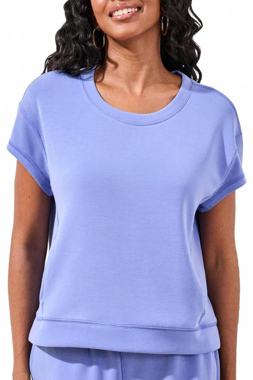 NEW TRIBAL short sleeve pocket top in baja blue